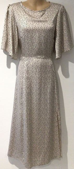 LYLA & LECHE BELLA BLUSH DOTTY MIDI NURSING DRESS BNWT SIZE 14