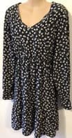 LYLA & LECHE BLACK FLORAL PRINT TUNIC NURSING DRESS SIZE 12