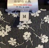 LYLA & LECHE BLACK FLORAL TUNIC NURSING DRESS SIZE 14