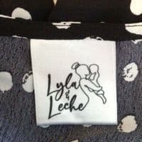 LYLA & LECHE BLACK POLKA DOT MIDI NURSING DRESS SIZE 12