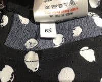 LYLA & LECHE BLACK POLKA DOT MIDI NURSING DRESS SIZE 12