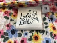 LYLA & LECHE CRINKLE WHITE FLORAL MIDI NURSING DRESS SIZE 16