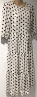 LYLA & LECHE IVORY SPOTTY MIDI ZIP NURSING DRESS SIZE 10