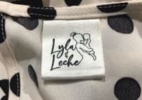 LYLA & LECHE IVORY SPOTTY MIDI ZIP NURSING DRESS SIZE 10