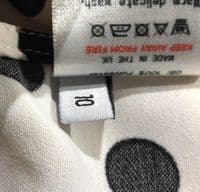 LYLA & LECHE IVORY SPOTTY MIDI ZIP NURSING DRESS SIZE 10