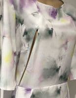 LYLA & LECHE MILLIE WHITE PASTEL PRINT MIDI NURSING DRESS SIZE 16