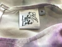 LYLA & LECHE MILLIE WHITE PASTEL PRINT MIDI NURSING DRESS SIZE 16