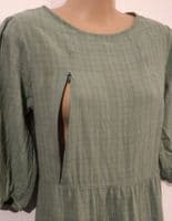 LYLA & LECHE OLIVE GREEN MIDI NURSING DRESS SIZE 16