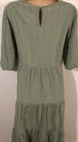 LYLA & LECHE OLIVE GREEN MIDI NURSING DRESS SIZE 16