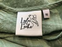 LYLA & LECHE OLIVE GREEN MIDI NURSING DRESS SIZE 16