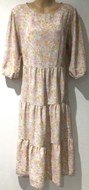LYLA & LECHE OLIVIA PASTELS MIDI NURSING DRESS SIZE 10