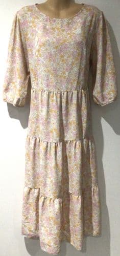 LYLA & LECHE OLIVIA PASTELS MIDI NURSING DRESS SIZE 10