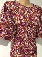 LYLA & LECHE PINK FLORAL TIE BACK MIDI NURSING DRESS SIZE 14