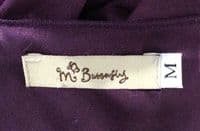 MADAME BUTTERFLY AUBERGINE TIE FRONT TUNIC DRESS SIZE 10