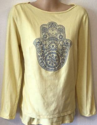 MAMA FEELS GOOD LEMON LAYERED NURSING TOP SIZE M 12