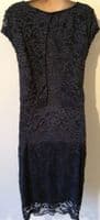 MAMALICIOUS NAVY LACE OCCASION MATERNITY/NURSING DRESS L 14