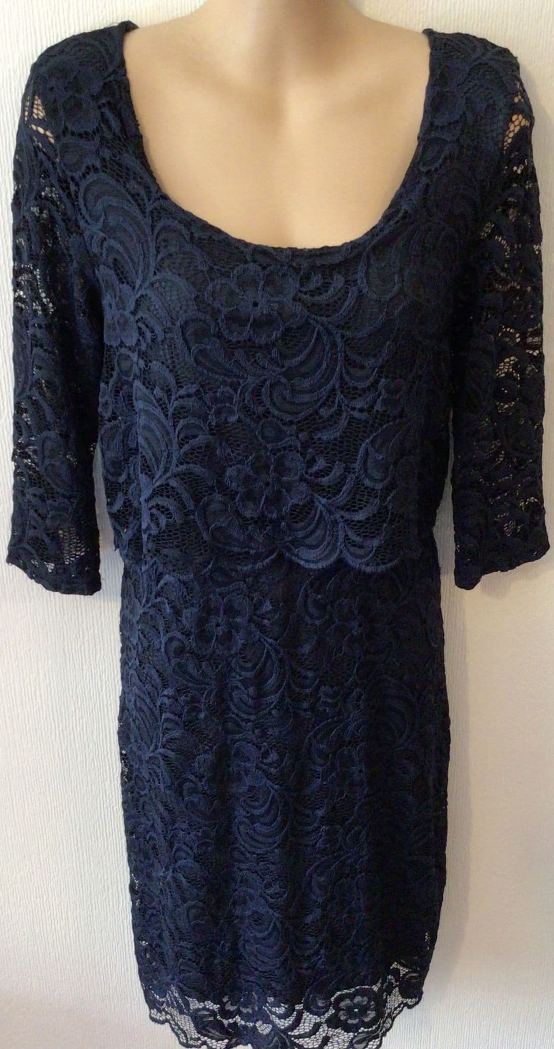 knee length dresses for ladies Airabella Long Sleeve Lace Mini Dress | Black | Womens