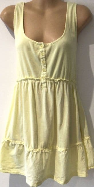 MAMAS & PAPAS LEMON BUTTON COTTON VEST TOP SIZE 12/14