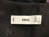 MANGO BLACK FLORAL OCCASION MIDI DRESS SIZE L 12-14