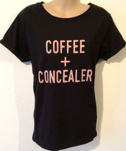 MILKY TEE BLACK COFFEE + CONCEALER ZIP NURSING T-SHIRT TOP SIZE L 14
