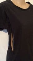 MILKY TEE BLACK ZIP NURSING T-SHIRT NEW SIZE XL 16
