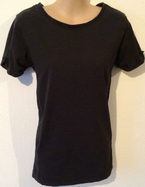 MILKY TEE BLACK ZIP NURSING T-SHIRT NEW SIZE XL 16