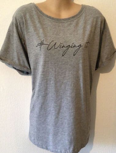 MILKY TEE GREY WINGING IT T-SHIRT TOP BNWT SIZE XL 16