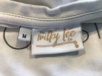 MILKY TEE WHITE BOSSING IT ZIP NURSING T-SHIRT TOP SIZE M 12/14