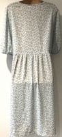 MONKI PALE BLUE FLORAL WRAP DRESS SIZE L 14/16