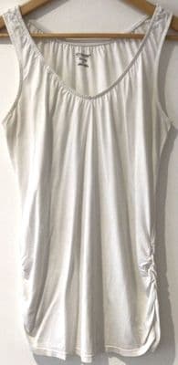 MOTHERHOOD WHITE STRETCH NURSING VEST TOP SIZE S/10
