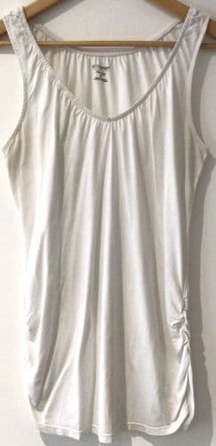 MOTHERHOOD WHITE STRETCH NURSING VEST TOP SIZE S/10