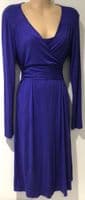 NATURALLY ROMANTIC ROYAL BLUE NURSING MIDI DRESS SIZE 12/14