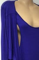 NATURALLY ROMANTIC ROYAL BLUE NURSING MIDI DRESS SIZE 12/14