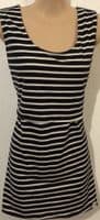 NEW! HOTMAMA BLACK STRIPE NURSING JERSEY VEST TOP SIZE 14