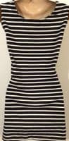 NEW! HOTMAMA BLACK STRIPE NURSING JERSEY VEST TOP SIZE 14
