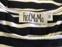 NEW! HOTMAMA BLACK STRIPE NURSING JERSEY VEST TOP SIZE 14