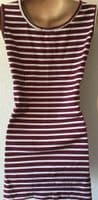 NEW! HOTMAMA BURGUNDY STRIPE NURSING JERSEY VEST TOP SIZE 14