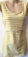 NEW! HOTMAMA YELLOW STRIPE NURSING JERSEY VEST TOP SIZE 14
