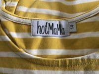 NEW! HOTMAMA YELLOW STRIPE NURSING JERSEY VEST TOP SIZE 14