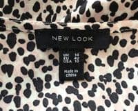 NEW LOOK BLACK/PINK PLEAT WRAP MAXI DRESS SIZE 14