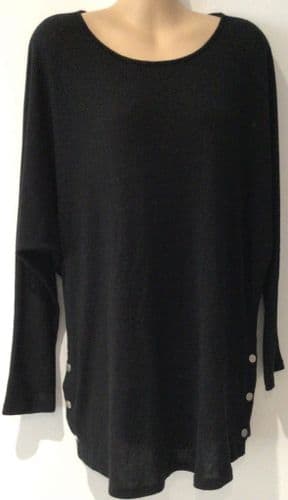 NEW LOOK BLACK POPPER SIDE JUMPER L 16/18