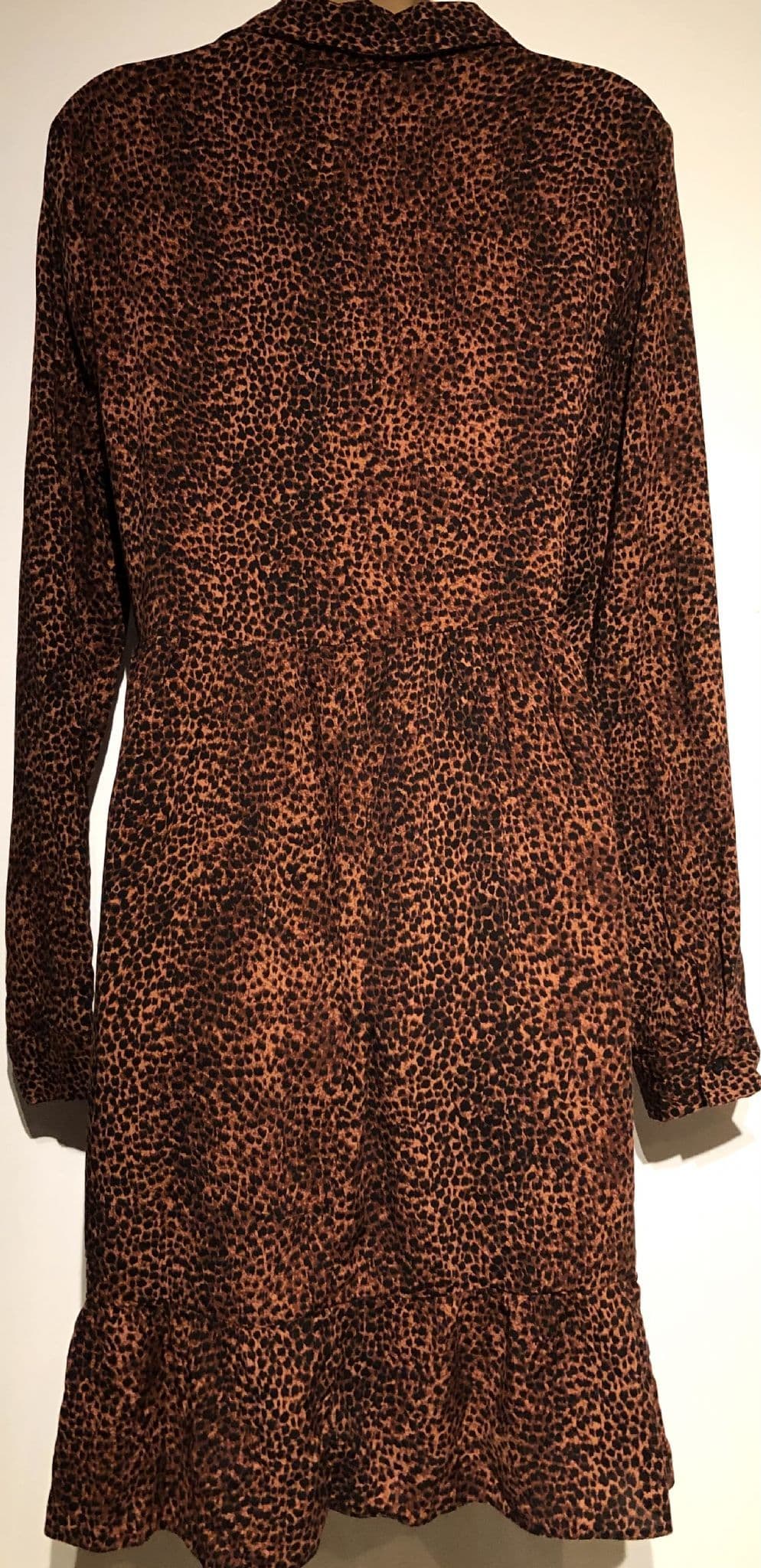 NEW LOOK MATERNITY ANIMAL PRINT BUTTON SHIRT DRESS SIZE 10