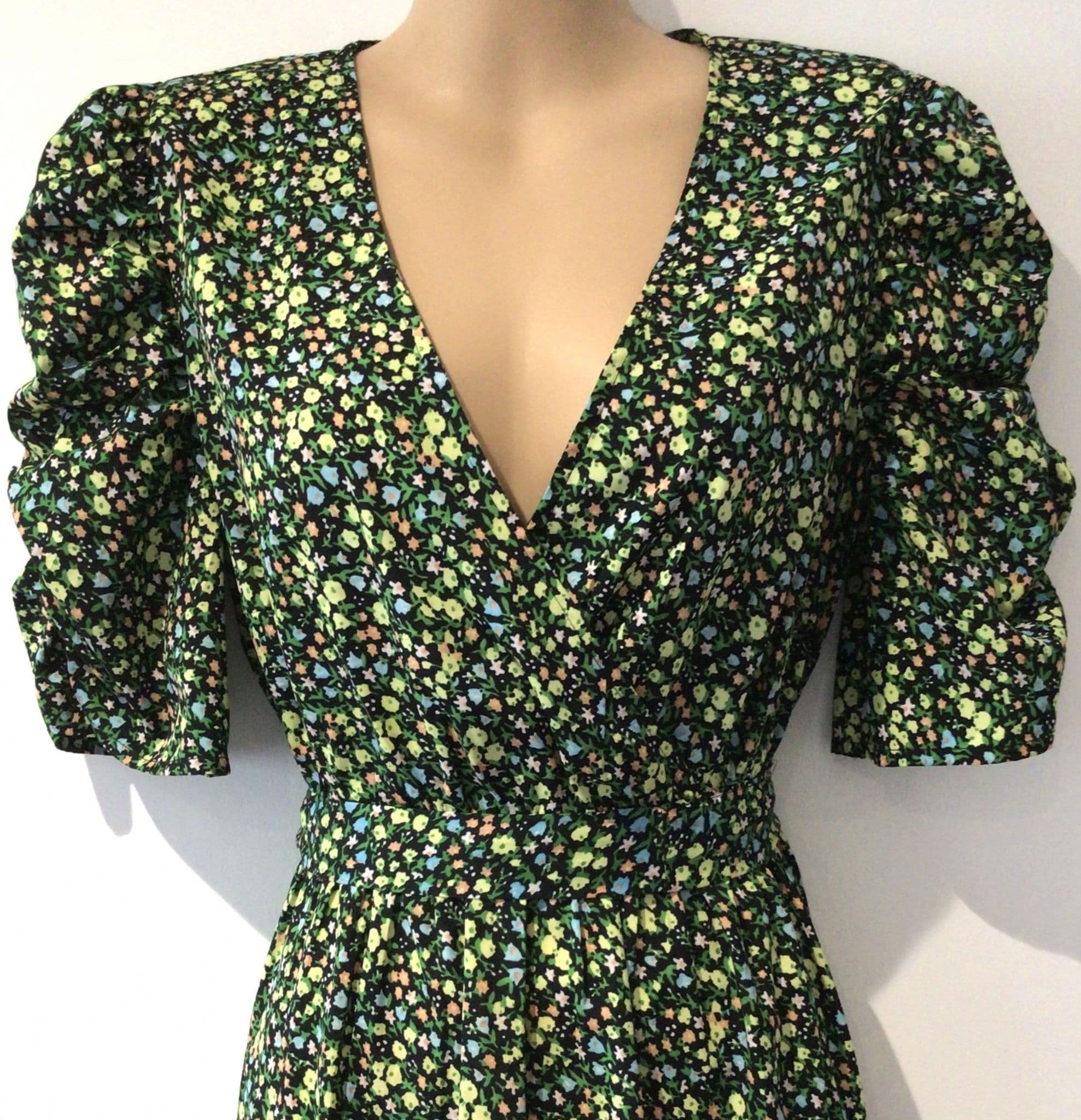 green floral dress new look Green Floral Alexa Mini Dress
