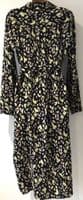 NEW LOOK MATERNITY BLACK LEOPARD PRINT MIDI SHIRT DRESS SIZE 12