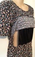 NEW LOOK MATERNITY NURSING BLACK/ORANGE FLORAL MIDI DRESS SIZE 10