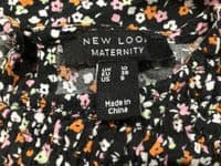 NEW LOOK MATERNITY NURSING BLACK/ORANGE FLORAL MIDI DRESS SIZE 10