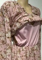 NEW LOOK MATERNITY/NURSING PINK FLORAL MIDI DRESS SIZE 20