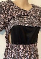 NEW LOOK MATERNITY/NURSING PINK FLORAL SHIRRED DRESS SIZE 20