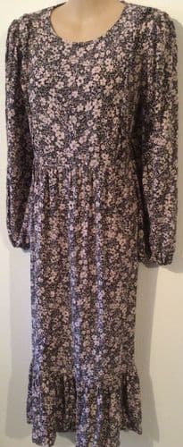 NEW LOOK MATERNITY PINK FLORAL PRINT MIDI NURSING DRESS SIZE 20