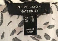 NEW LOOK MATERNITY WHITE ANIMAL PRINT ZIP NURSING MIDI DRESS SIZE 14